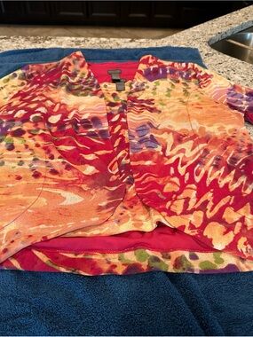 Chico's Multicolor Abstract Print 2 Piece Set